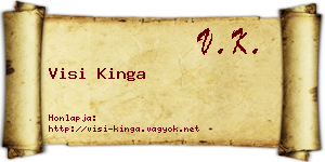 Visi Kinga névjegykártya