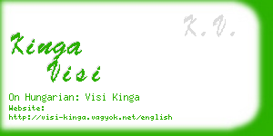 kinga visi business card